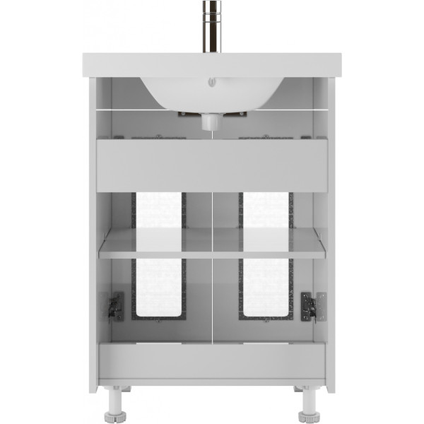 Тумба напольная Миранда 60 Кристалл без ящика Айсберг Домино (DA1801T)