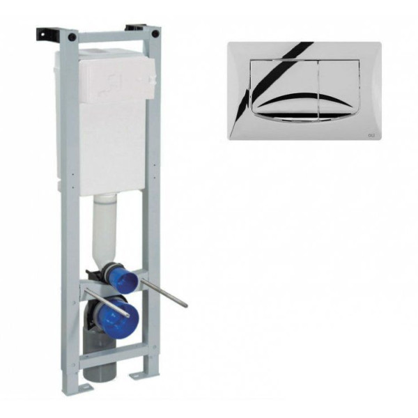 Инсталляция для унитаза с клавишей Oli Quadra хром глянцевый (09262 Q)