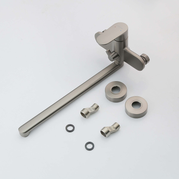 Смеситель для ванны и душа Aquatek Ника оружейная сталь (AQ1842BGM) Смеситель для ванны и душа Aquatek Ника оружейная сталь (AQ1842BGM)