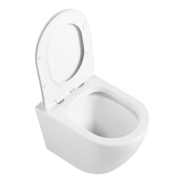 Унитаз подвесной Triton Verso с сиденьем микролифт, белый (VO-1832)