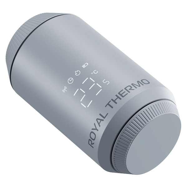 Головка термостатическая М30х1,5 Royal Thermo Smart Heat 2.0 электронная (серебристая) (RATESH23015SS) Головка термостатическая М30х1,5 Royal Thermo Smart Heat 2.0 электронная (серебристая) (RATESH23015SS)