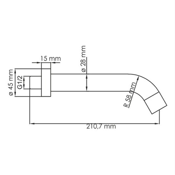 Излив WasserKRAFT белый (A149)