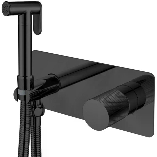 Смеситель с гигиеническим душем Boheme Stick Черный (127-BB.2)