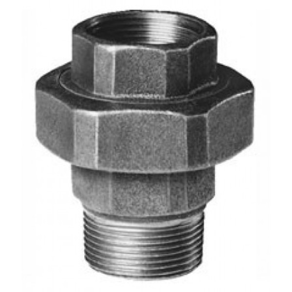 Сгон прямой (американка) 1" ВН с конусным уплотнением Sanha тип 341# (чугун оцинкованный) (93411V#)