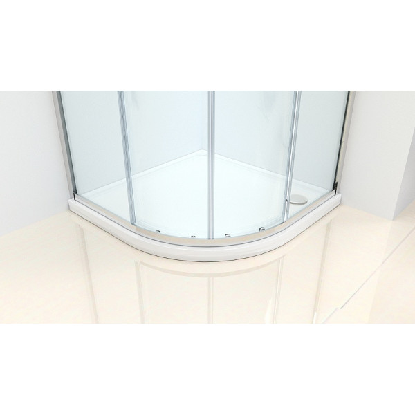 Душевой уголок BandHours Ace 812 L 80х120 поддон в комплекте, стекло прозрачное, профиль хром