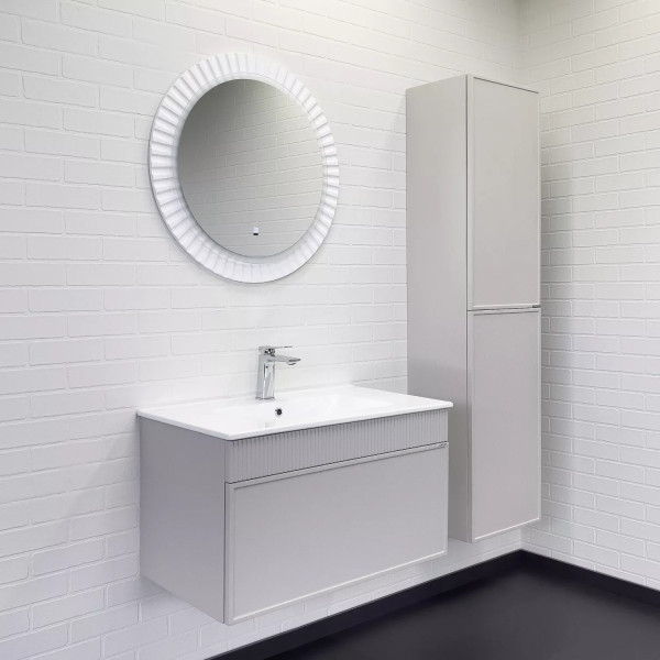 Тумба подвесная с раковиной Comforty Мадрид 800x465x465 серый шёлк (00-00018685)