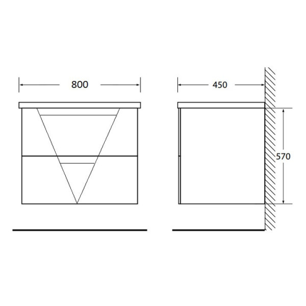 Тумба подвесная Belbagno Vittoria 800x450x570 Bianco Opaco (VITTORIA-800-2C-SO-BO-P) Тумба подвесная Belbagno Vittoria 800x450x570 Bianco Opaco (VITTORIA-800-2C-SO-BO-P)