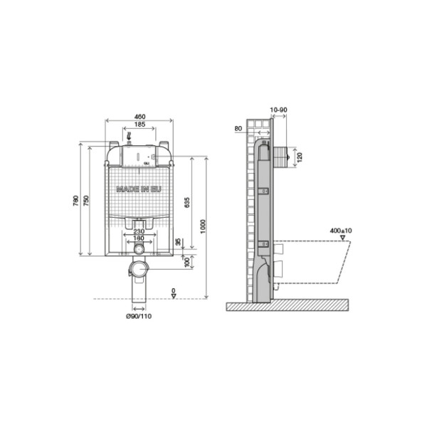 Инсталляция для унитаза Oli Simflex (601901)