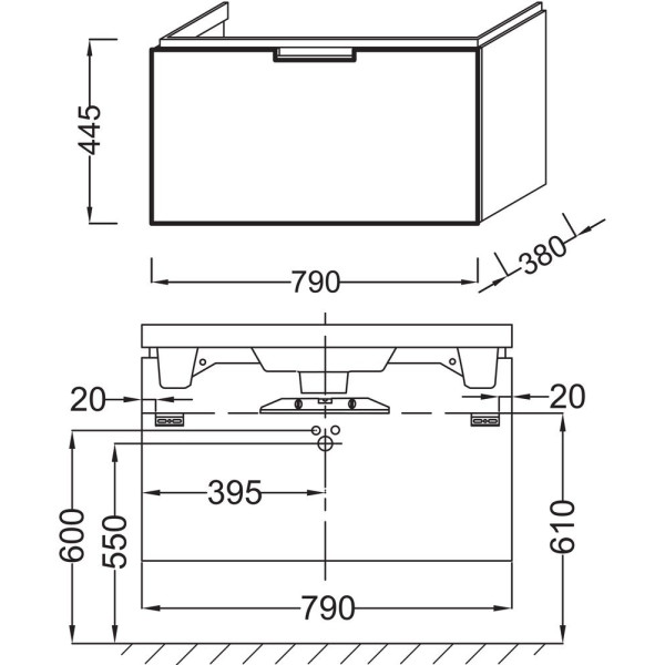 Тумба подвесная Jacob Delafon Reve 78 белый (EB1131-G1C) Тумба подвесная Jacob Delafon Reve 78 белый (EB1131-G1C)