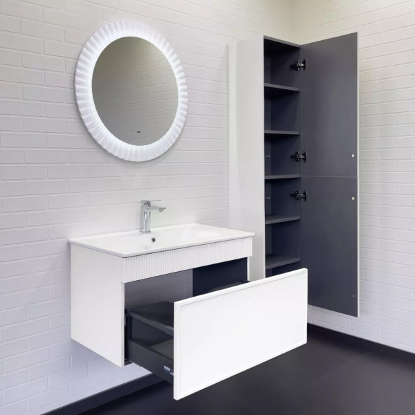 Тумба подвесная с раковиной Comforty Мадрид 800x465x465 белый матовый (00-00017865)