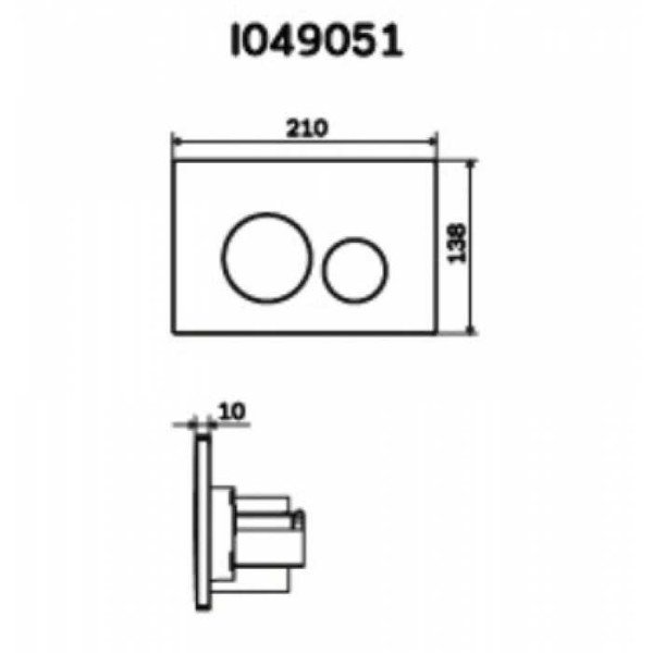 Клавиша смывная AM.PM Pro L хром глянцевый (I049051)