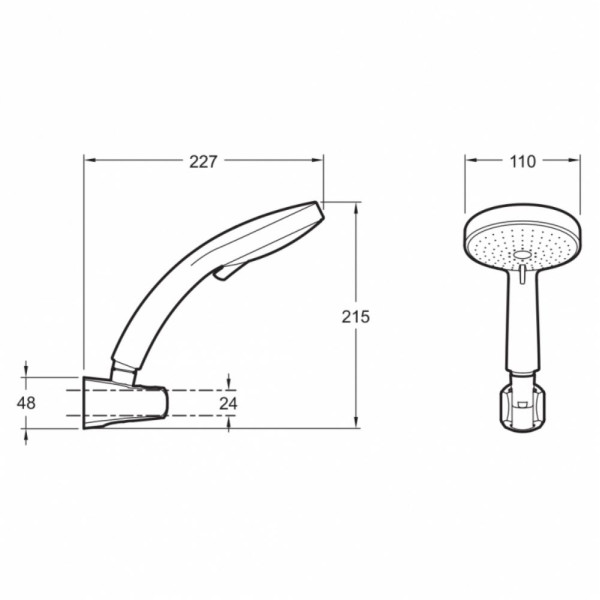 Душевой гарнитур Jacob Delafon Citrus хром (E12917-CP)