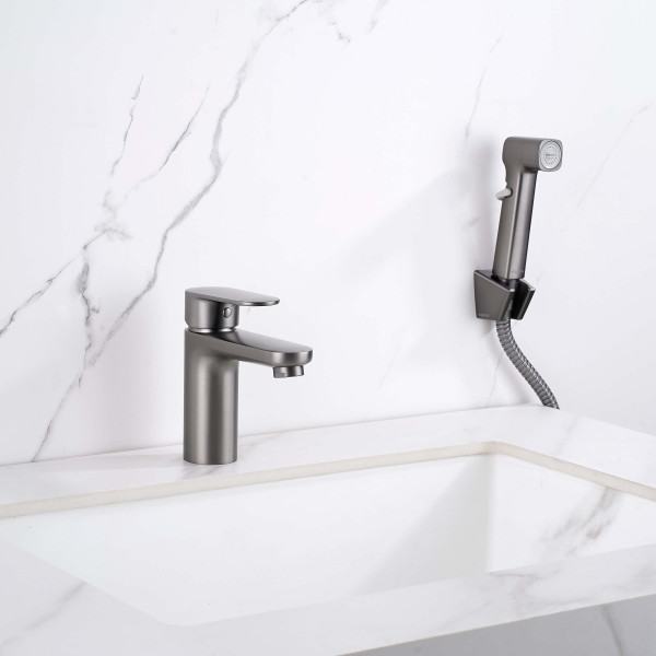 Смеситель для раковины Aquatek Ника оружейная сталь (AQ1812BGM) Смеситель для раковины Aquatek Ника оружейная сталь (AQ1812BGM)