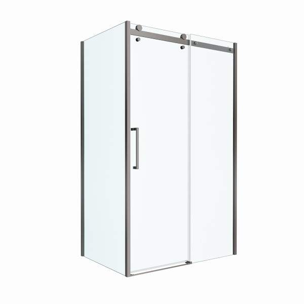 Душевой уголок BelBagno Marino 110x80x195 стекло прозрачное, профиль оружейная сталь матовая (MARINO-2-AH-1-110/80-C-GM)