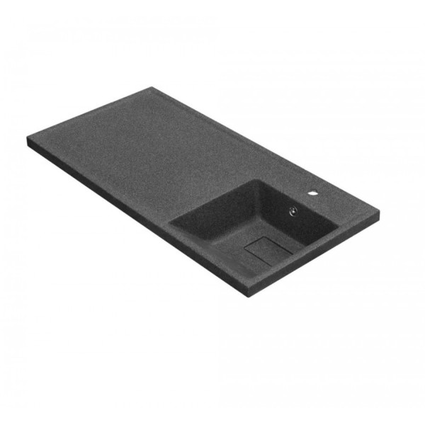 Раковина над стиральной машиной Aquaton Лайн 50x100x16 R графит (1.A720.7.3KL.F21.R)