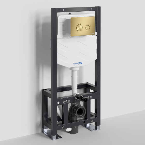 Инсталляция для унитаза WasserKRAFT Dill с клавишей смыва матовое золото (61TLT.010.ME.MG01)