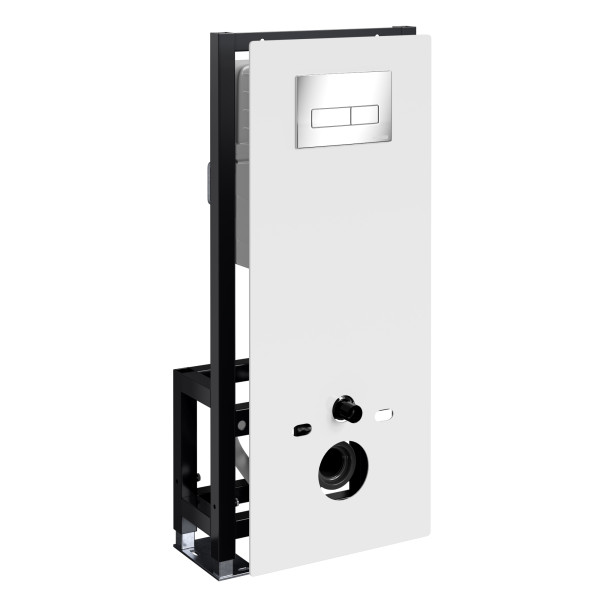 Инсталляция для унитаза WasserKRAFT Glan с клавишей смыва хром (66TLT.010.ME.WH.CH03)