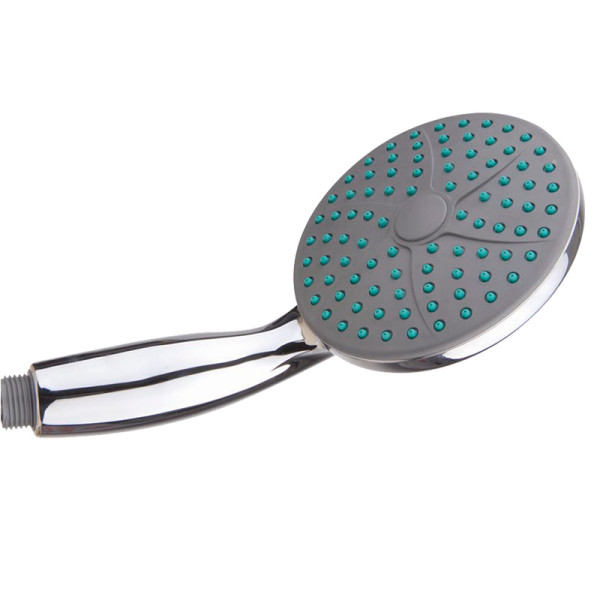 Душевая лейка Melodia 1 функция, d115мм, хром/серый/зеленый (MKP20560BL)