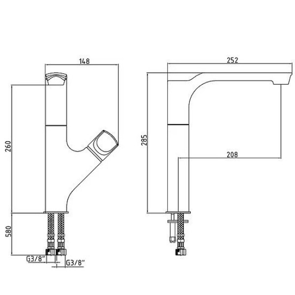 Смеситель для кухни E.C.A. Myra хром (102118063HEX) Смеситель для кухни E.C.A. Myra хром (102118063HEX)