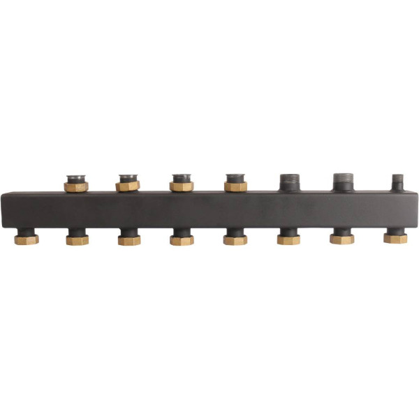 Коллектор распределительный Rommer 1 1/2" на 4(6) контура (сталь, до 85 кВт) (RDG-0017-004046) Коллектор распределительный Rommer 1 1/2" на 4(6) контура (сталь, до 85 кВт) (RDG-0017-004046)