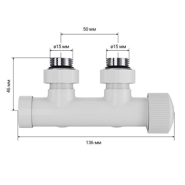 Узел термостатический угловой 1/2"х15 мм Royal Thermo Design Pro М30х1,5 (Белый) (RANPU11215WH) Узел термостатический угловой 1/2"х15 мм Royal Thermo Design Pro М30х1,5 (Белый) (RANPU11215WH)