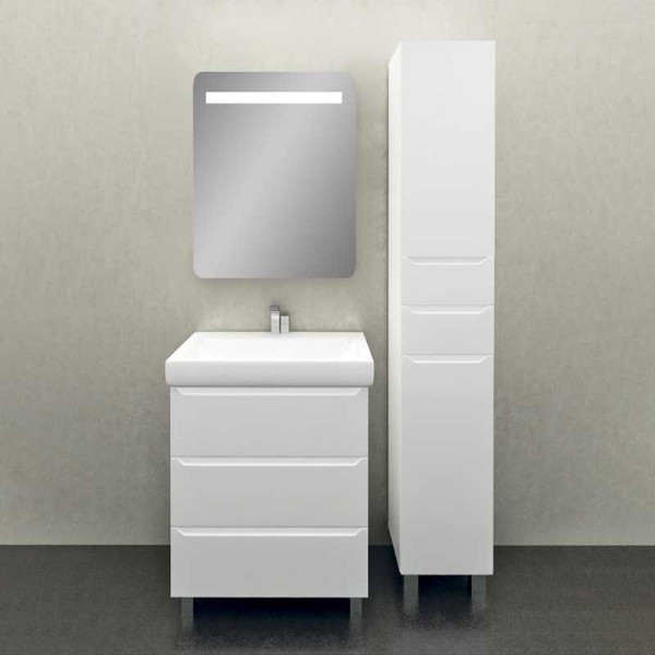 Зеркало 1Marka Гармоника 580*30*750 белое (У23253) Зеркало 1Marka Гармоника 580*30*750 белое (У23253)