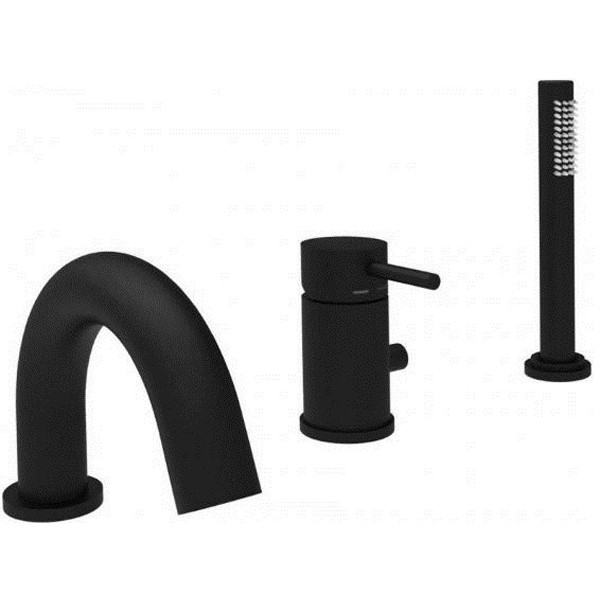 Смеситель на борт ванны Paffoni Light черный (LIG047NO)