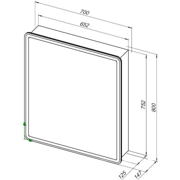 Зеркало-шкаф Aquanet Оптима 70x80 белый (00311861)