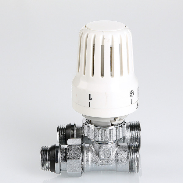 Комплект термостатический прямой 1/2"*3/4"(18) евроконус Valtec VT.046.NER (3 в 1) (VT.046.NER.04)