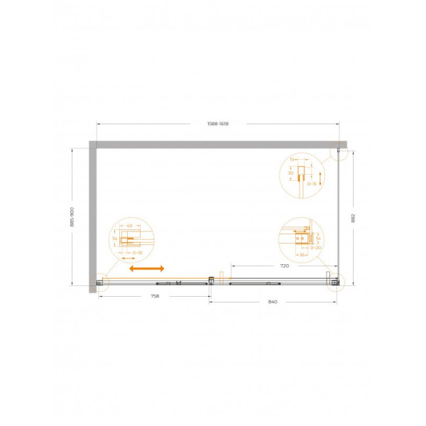 Душевой уголок Cezares Plane 160x90x195 стекло прозрачное, профиль сталь оружейная (PLANE-AH-1-160/90-C-GM)