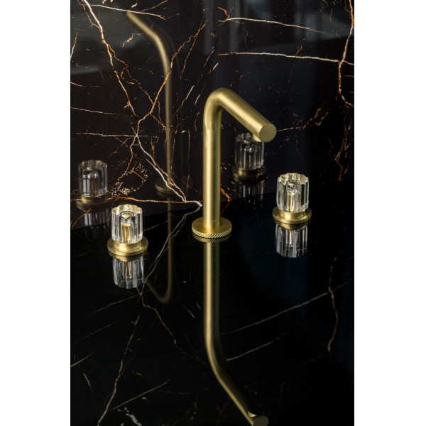 Смеситель для раковины на 3 отв.Boheme ELEGANTE MG (золото-матовый) (152-MG-EL)