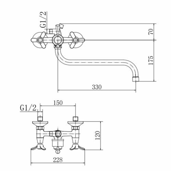 Смеситель для ванны и душа Fashun с душевым комплектом хром (A2212) Смеситель для ванны и душа Fashun с душевым комплектом хром (A2212)