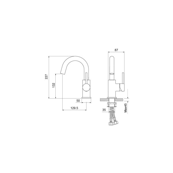 Смеситель для раковины Aquatek Европа хром (AQ1307CR)