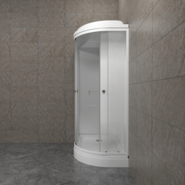 Душевая кабинаTriton Коралл 120x80 левосторонняя стекло прозрачное квадраты, профиль белый (DK383)