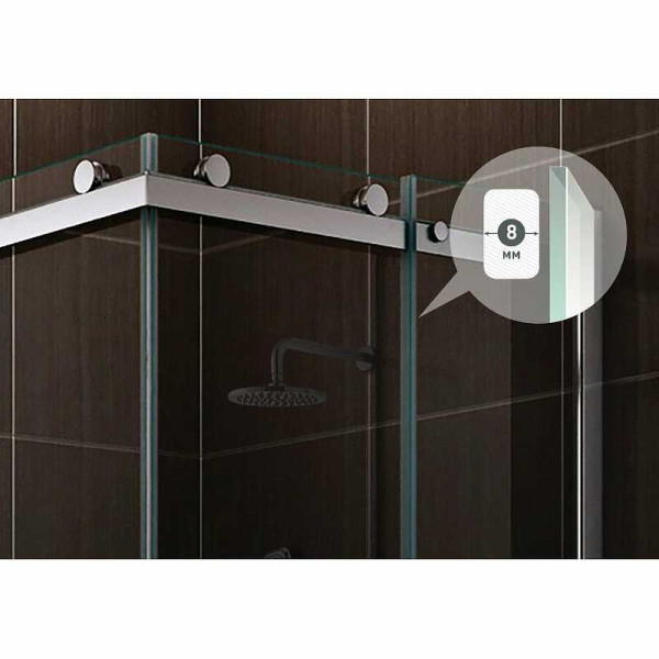 Душевой уголок Berges Gelios 900*900*1950 стекло прозрачное, профиль хром сильвер (61022)