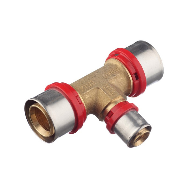 Тройник Tiemme 32х20х32 латунь (пресс) (1650055 / 1657G322032CZ) Тройник Tiemme 32х20х32 латунь (пресс) (1650055 / 1657G322032CZ)