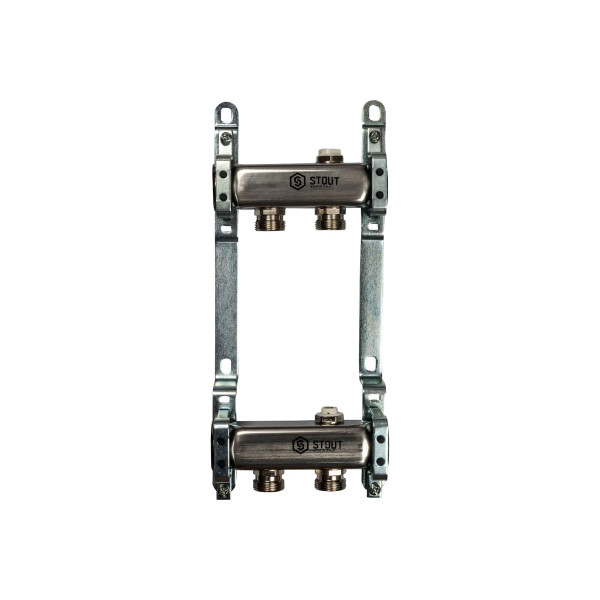 Коллекторная группа 2 отвода 1"x3/4"(18)EK для радиаторной разводки Stout (нерж.сталь) (SMS-0923-000002) Коллекторная группа 2 отвода 1"x3/4"(18)EK для радиаторной разводки Stout (нерж.сталь) (SMS-0923-000002)