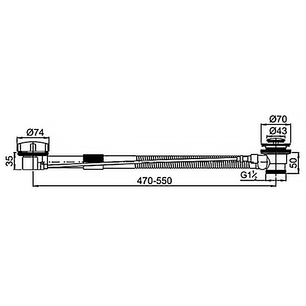 Обвязка для ванны п/автомат Azario 1 1/2" хром (AZ-111-CHR) Обвязка для ванны п/автомат Azario 1 1/2" хром (AZ-111-CHR)