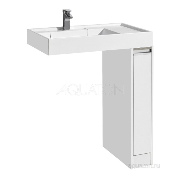 Тумба над стиральной машиной Aquaton 80x49,6x88,2 белая (1A23611LH010)