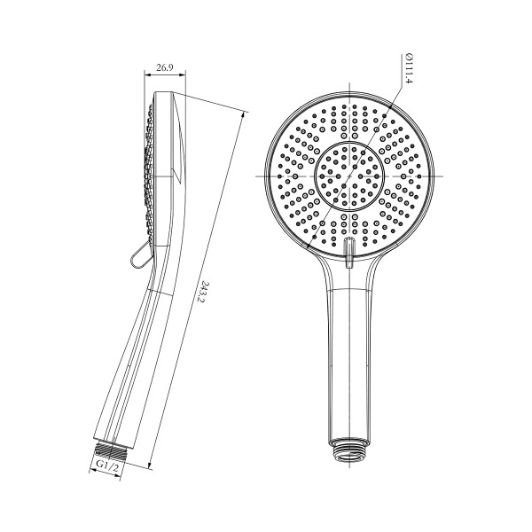 Душевая лейка Lemark хром (LM8154C) Душевая лейка Lemark хром (LM8154C)