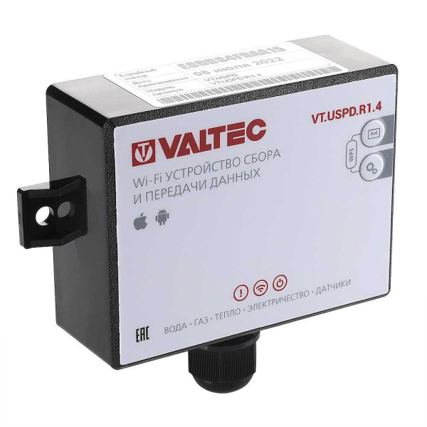 Устройство сбора и передачи данных Wi-Fi Valtec (VT.USPD.R1.4) Устройство сбора и передачи данных Wi-Fi Valtec (VT.USPD.R1.4)
