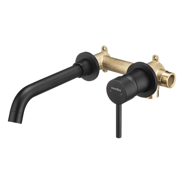 Смеситель для раковины Swedbe Platta встраиваемый черный (5502B) Смеситель для раковины Swedbe Platta встраиваемый черный (5502B)