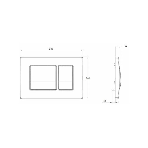 Клавиша смывная для инсталляции Azario двойная, хром глянец (AZ-8200-0031) Клавиша смывная для инсталляции Azario двойная, хром глянец (AZ-8200-0031)