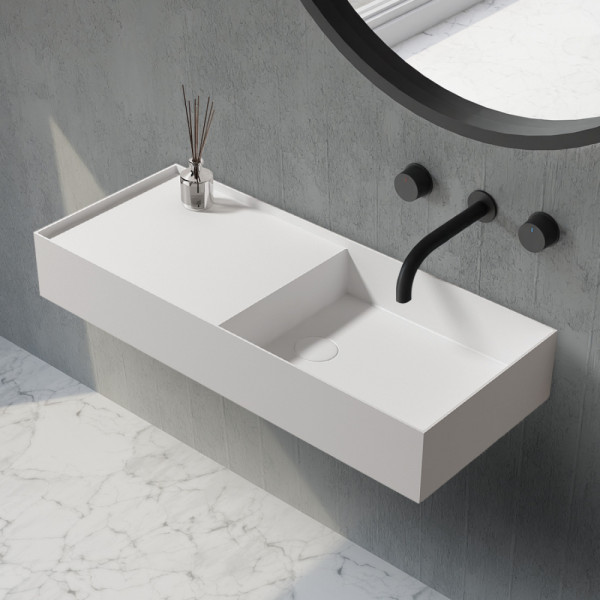 Раковина подвесная Abber Stein 800x360 белый матовый (AS2648) Раковина подвесная Abber Stein 800x360 белый матовый (AS2648)