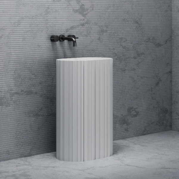 Раковина напольная Abber Stein 580x380 белый матовый (AS2551-H) Раковина напольная Abber Stein 580x380 белый матовый (AS2551-H)