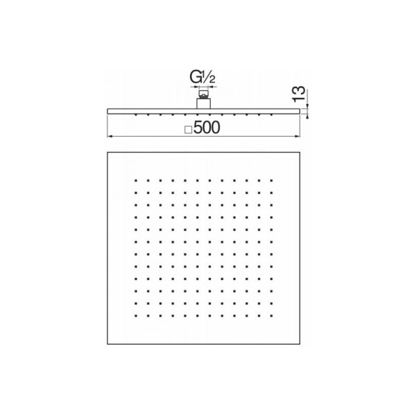 Верхний душ Nobili 50х50 см хром (AD139/111CR) Верхний душ Nobili 50х50 см хром (AD139/111CR)