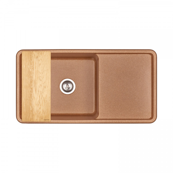 Мойка для кухни врезная Aquaton Беллис 510x970x250 терракот (1.A725.1.32B.S27.0) Мойка для кухни врезная Aquaton Беллис 510x970x250 терракот (1.A725.1.32B.S27.0)