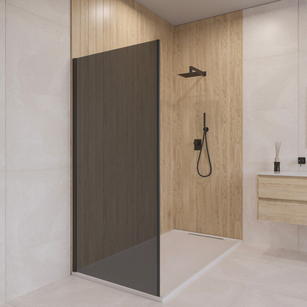 Душевое ограждение RGW 80x195 стекло тонированное, профиль черный (06220308-34)