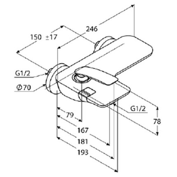 Смеситель для ванны и душа Kludi Balance (524450575) Смеситель для ванны и душа Kludi Balance (524450575)