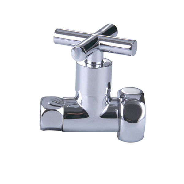 Вентиль запорный для полотенцесушителя Vieir 1/2"x1" ВВ хром (VR2035E)